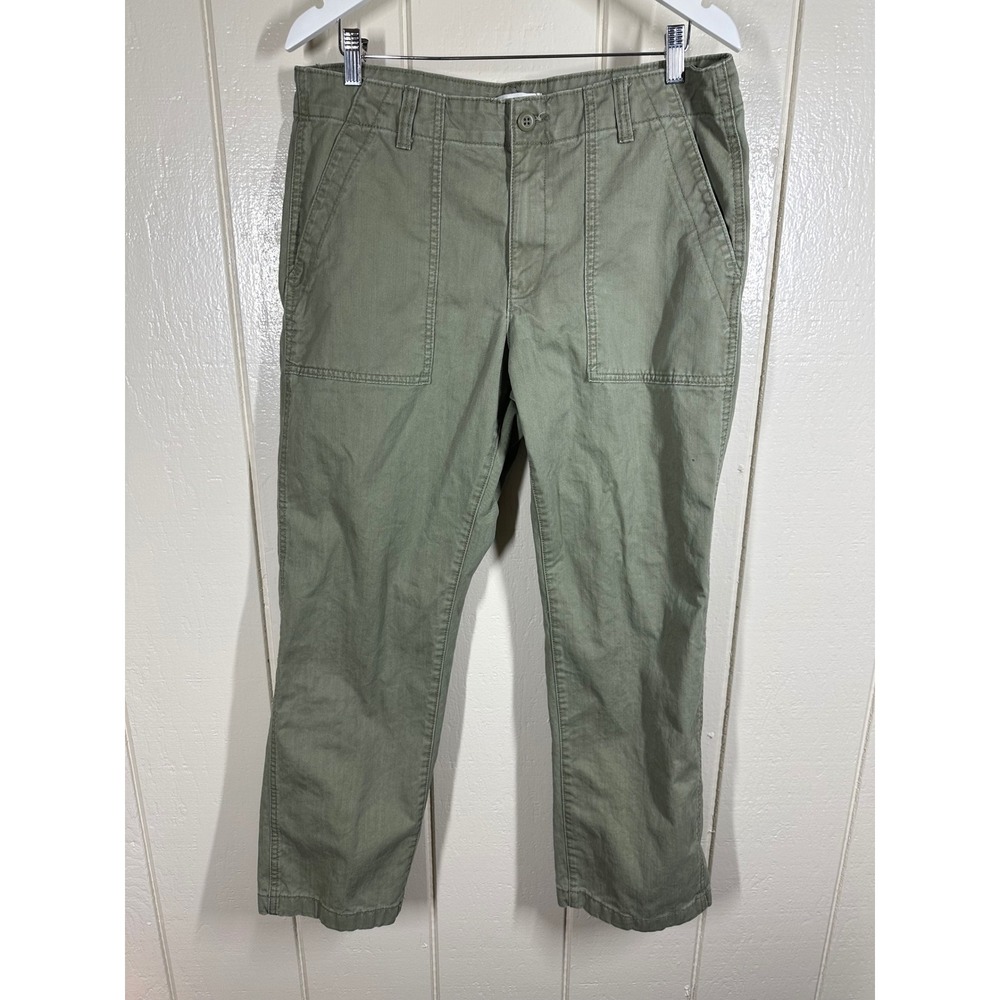 Free Assembly Pants Mens 36x32 Green Fatigue Utility Straight Leg Patch Pockets